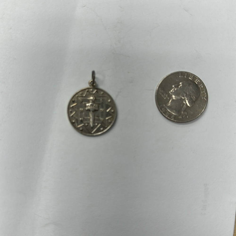 Tiffany & Co vintage ornate sterling silver Torch charm